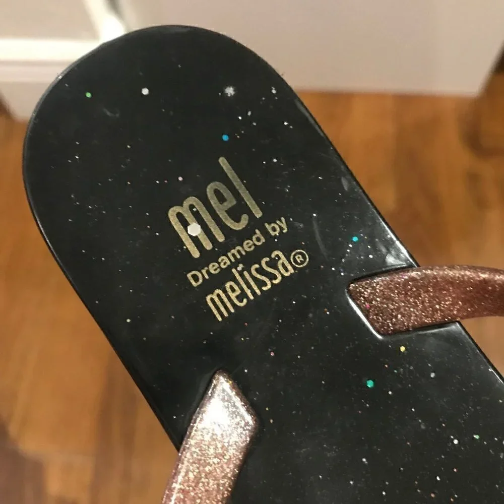 Mel Melissa glitter bow Sandals